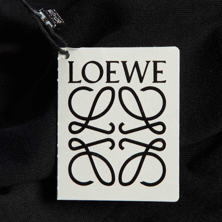 Pre Owned Loewe Black Anagram Cotton Crew Neck T-Shirt L