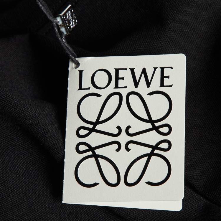 Pre Owned Loewe Black Anagram Cotton Crew Neck T-Shirt L