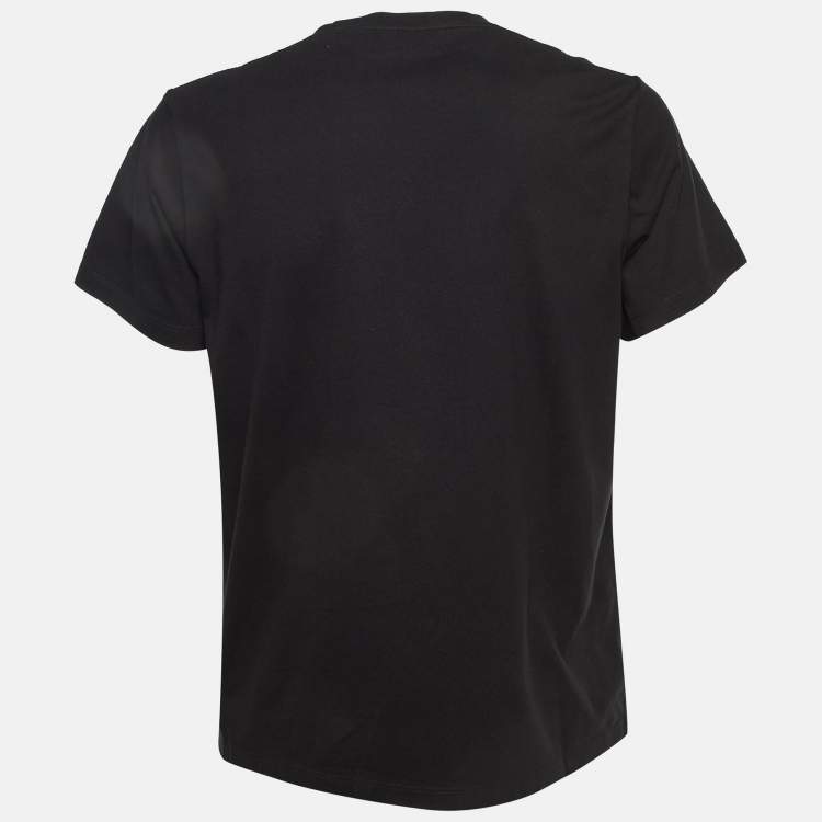 Pre Owned Loewe Black Anagram Cotton Crew Neck T-Shirt L