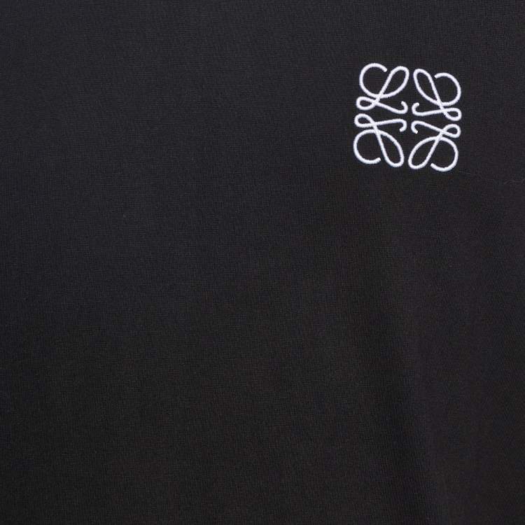 Pre Owned Loewe Black Anagram Cotton Crew Neck T-Shirt L