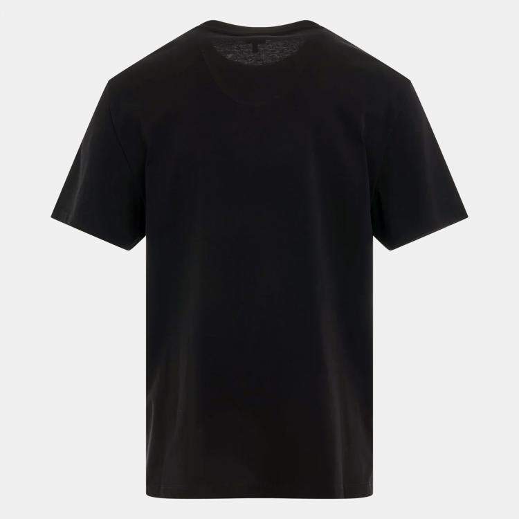Pre Owned Loewe Black Cotton Knit Contrast Anagram Logo Embroidered T-Shirt L