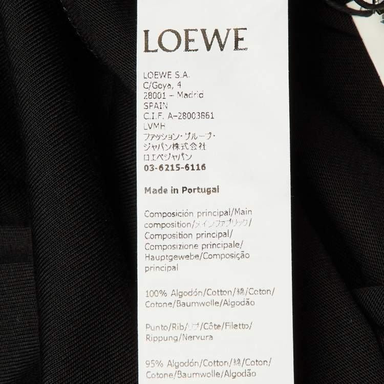 Pre Owned Loewe Black Neon Anagram Cotton Crew Neck T-Shirt S