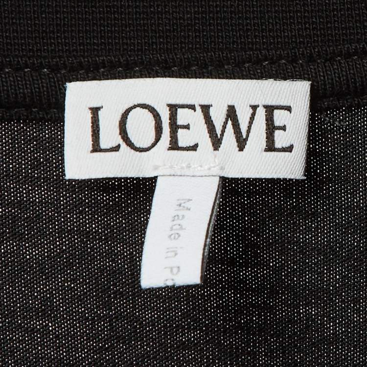 Pre Owned Loewe Black Neon Anagram Cotton Crew Neck T-Shirt S