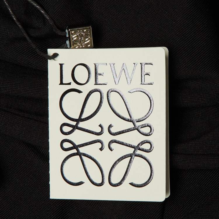 مملوكة مسبقًا Loewe Black Neon Anagram Cotton Crew Neck T-Shirt L