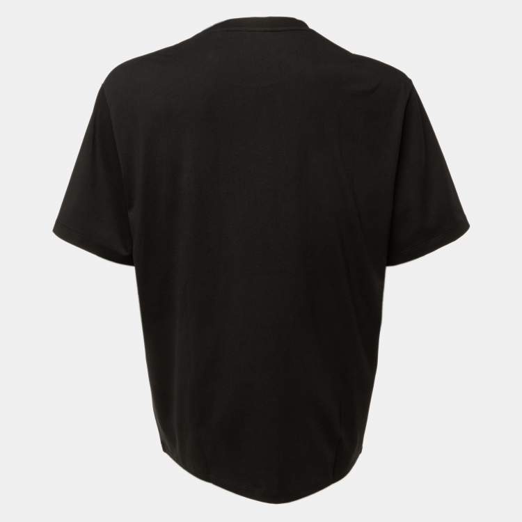 Pre Owned Loewe Black Cotton Anagram Embroidered Relaxed Fit T-Shirt L