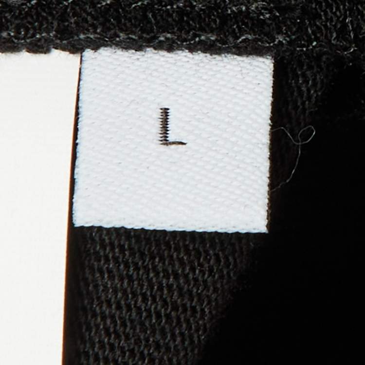 Pre Owned Loewe Black Cotton Anagram Embroidered Relaxed Fit T-Shirt L