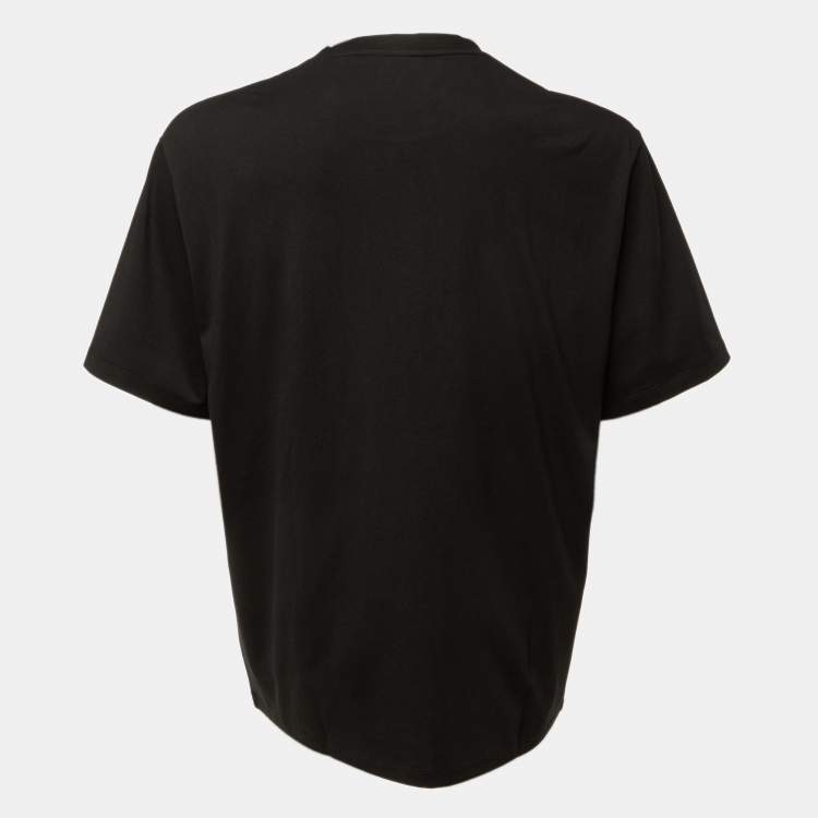 Pre Owned Loewe Black Cotton Anagram Embroidered Relaxed Fit T-Shirt M