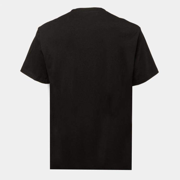 Pre Owned Loewe Black Cotton Anagram Embroidered Relaxed Fit T-Shirt M