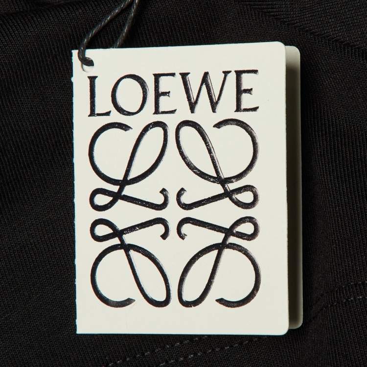Pre Owned Loewe Black Cotton Anagram Embroidered Relaxed Fit T-Shirt S