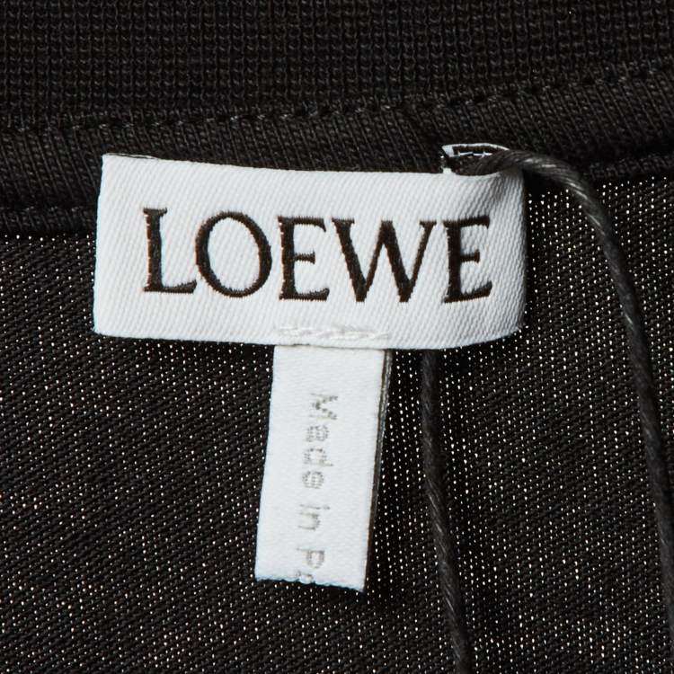 Pre Owned Loewe Black Cotton Anagram Embroidered Relaxed Fit T-Shirt S