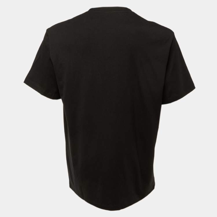 Pre Owned Loewe Black Cotton Anagram Embroidered Relaxed Fit T-Shirt S