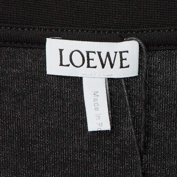 Pre Owned Loewe Black Cotton Anagram Embroidered Relaxed Fit T-Shirt XL