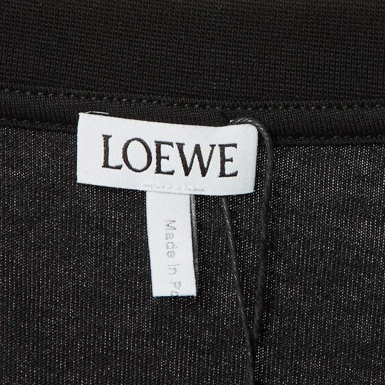 Pre Owned Loewe Black Cotton Anagram Embroidered Relaxed Fit T-Shirt L