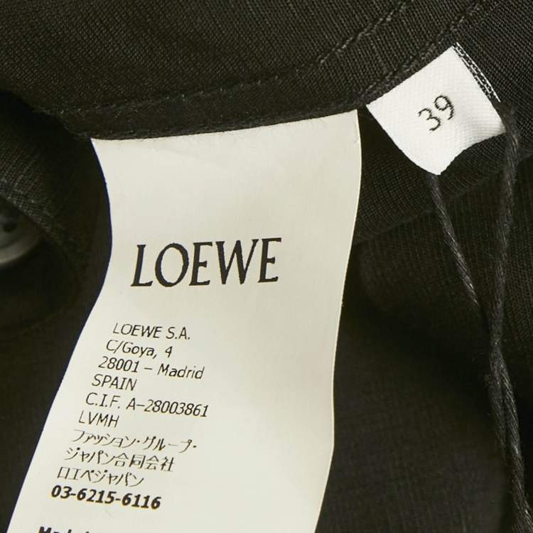 Pre Owned Loewe x Paula's Ibiza Black Anagram Toile Bowling Negro Shirt M
