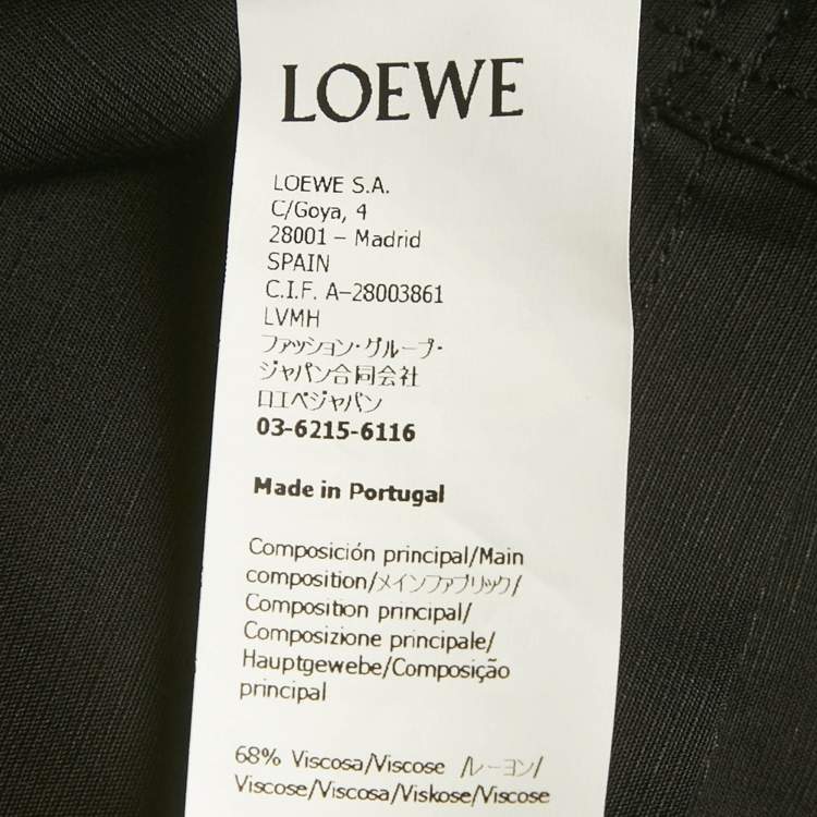 Pre Owned Loewe x Paula's Ibiza Black Anagram Toile Bowling Negro Shirt M