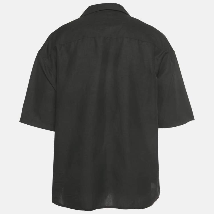 Pre Owned Loewe x Paula's Ibiza Black Anagram Toile Bowling Negro Shirt M