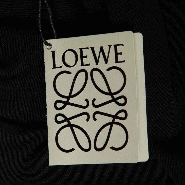 Pre Owned Loewe Black Cotton Neon Anagram Embroidered T-Shirt XL
