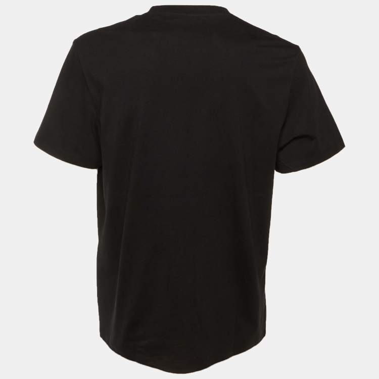 مملوكة مسبقًا Loewe Black Cotton Anagram Embroidered Relaxed Fit T-Shirt S