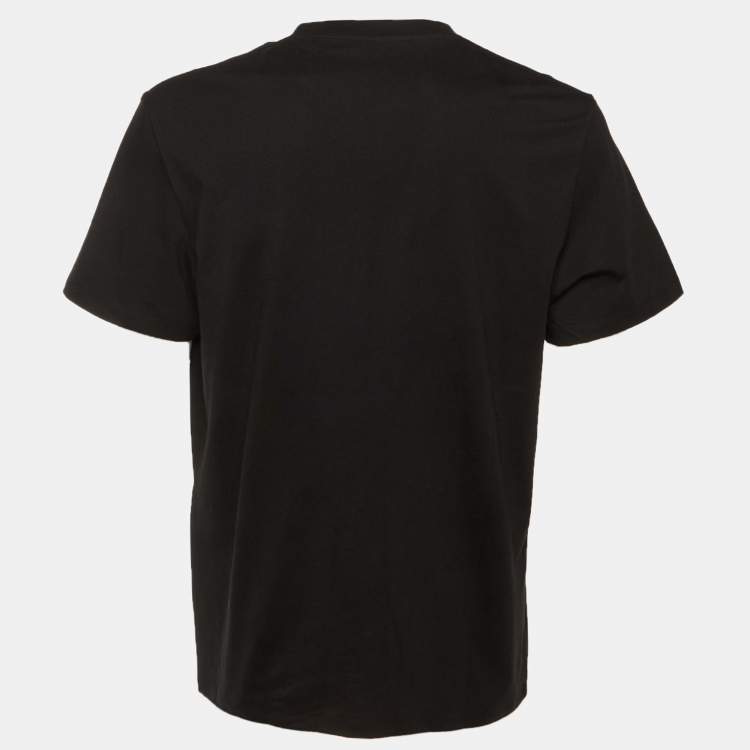 Pre Owned Loewe Black Cotton Anagram Embroidered Relaxed Fit T-Shirt L