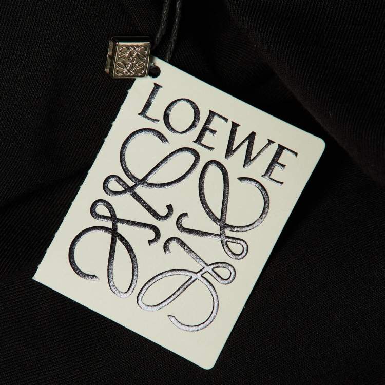 Pre Owned Loewe Black Cotton Anagram Embroidered Regular Fit T-Shirt S