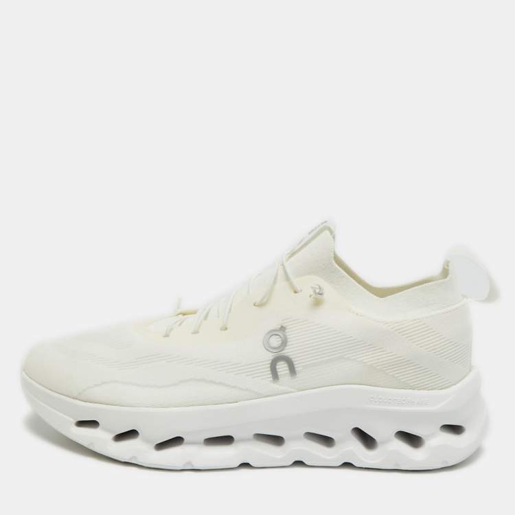 Pre Owned Loewe Cloudtilt Size 44 White Knit Fabric Low Top Sneakers