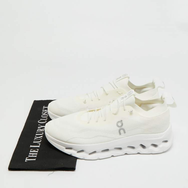 Pre Owned Loewe Cloudtilt Size 44 White Knit Fabric Low Top Sneakers