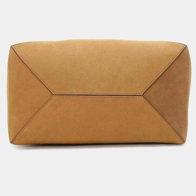 Pre Owned Loewe Brown Suede Puzzlefold Extra Large Tote Bag
