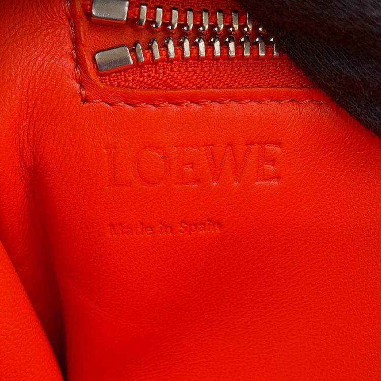 مملوكة مسبقًا Loewe Goya Puffer Messenger Bag Shoulder Bag Black Nylon