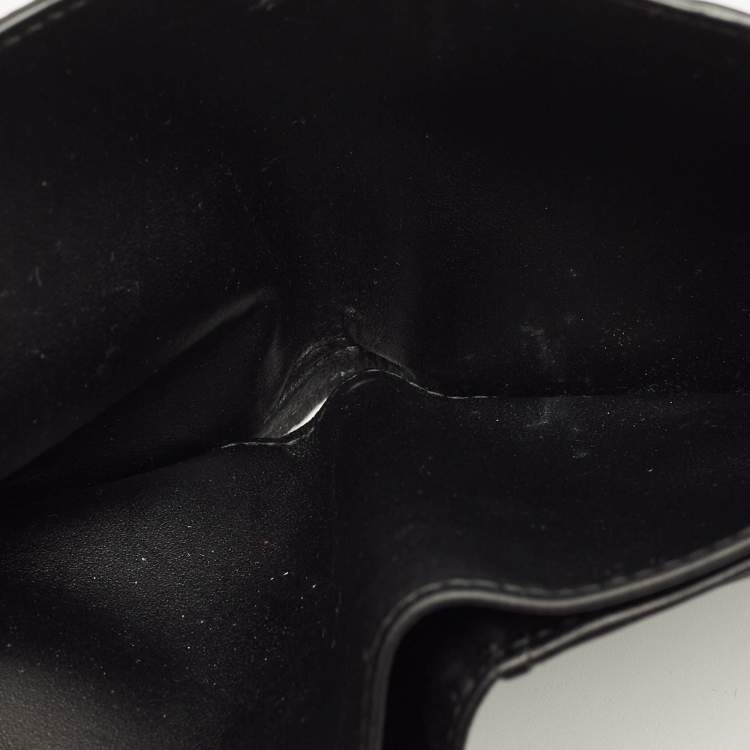 Pre Owned Loewe Anagram Embossed Blue Leather Bifold Wallet