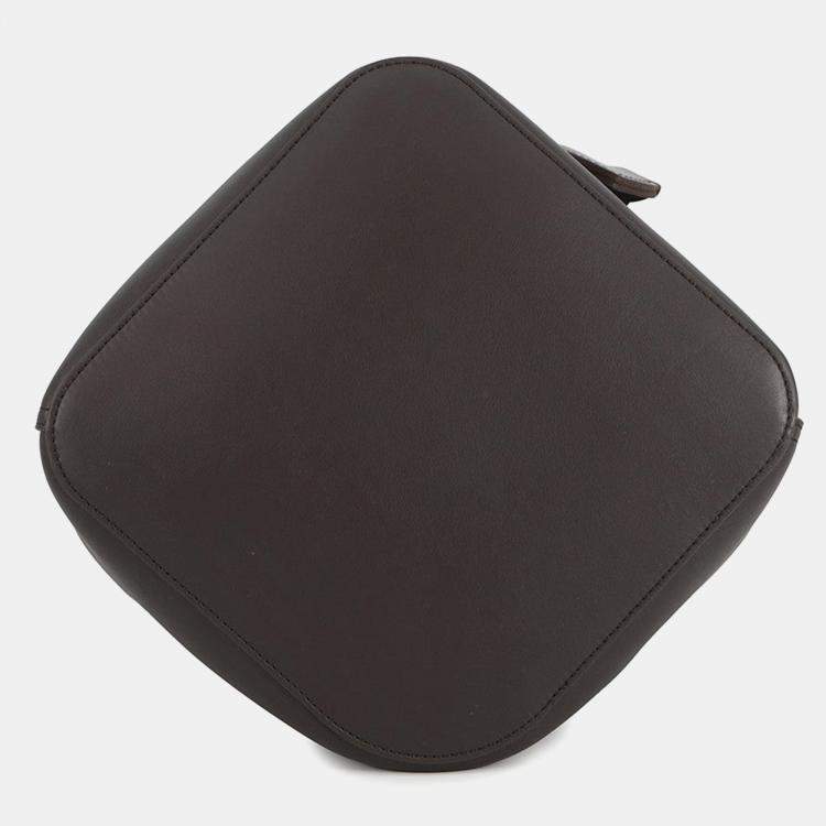 Pre Owned Loewe Pebble Bucket Bag Dark Brown Mellow Calf Leather Size Large