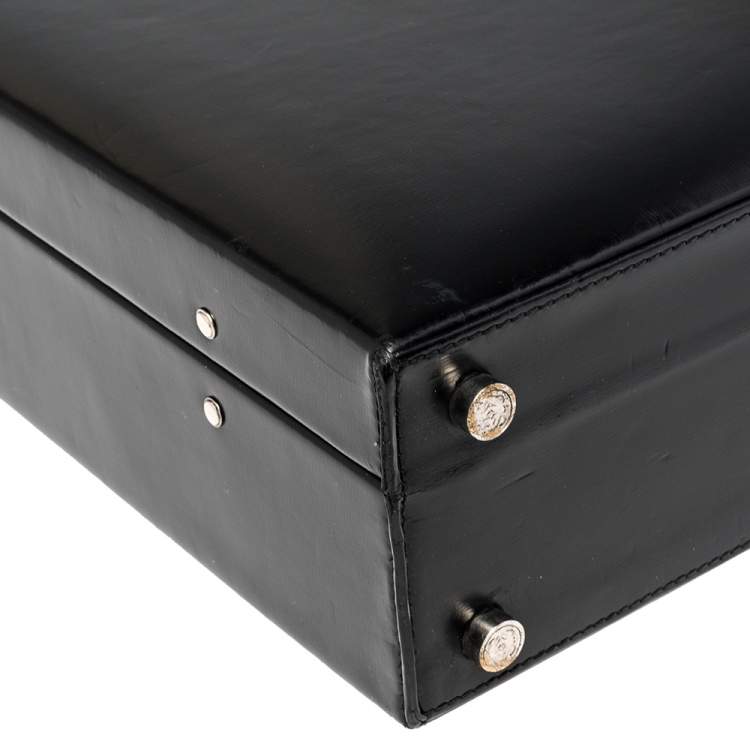 Pre Owned Loewe Black Leather Briefcase