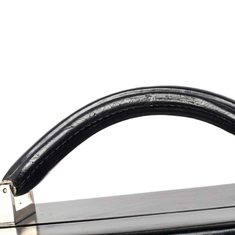 Pre Owned Loewe Black Leather Briefcase