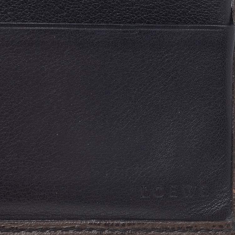 Pre Owned Loewe Brown Leather Bifold Wallet