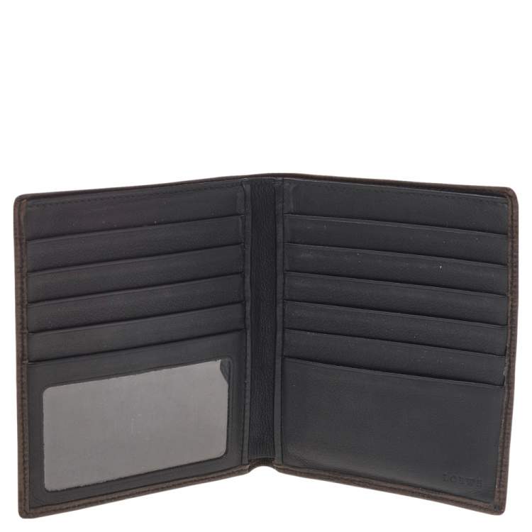 Pre Owned Loewe Brown Leather Bifold Wallet