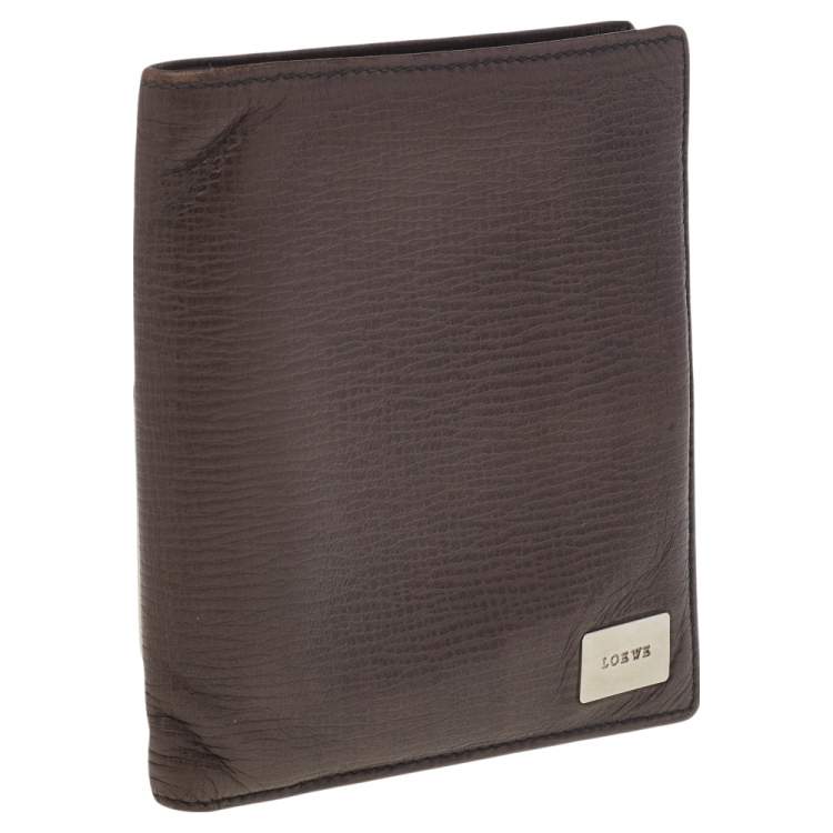 Pre Owned Loewe Brown Leather Bifold Wallet