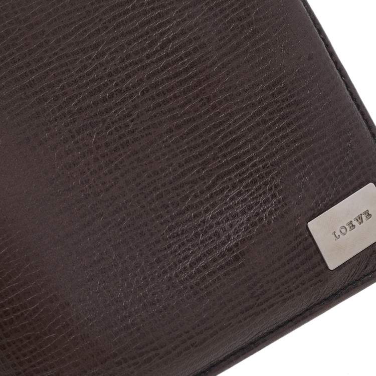 Pre Owned Loewe Brown Leather Bifold Wallet