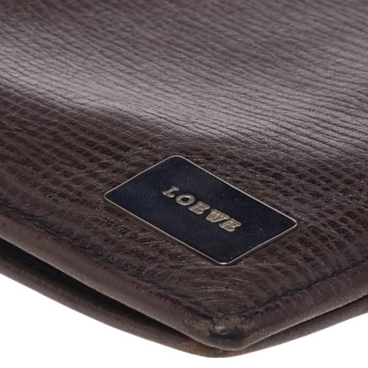 Pre Owned Loewe Brown Leather Bifold Wallet