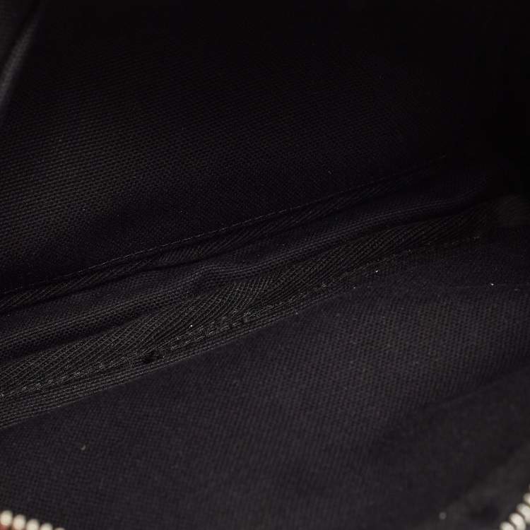 Pre Owned Loewe Black/Dark Grey Anagram Canvas XS Military Messenger Bag