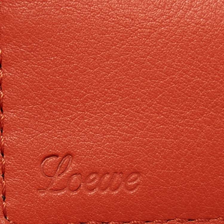 Pre Owned Loewe Brown Leather Bifold Card Case