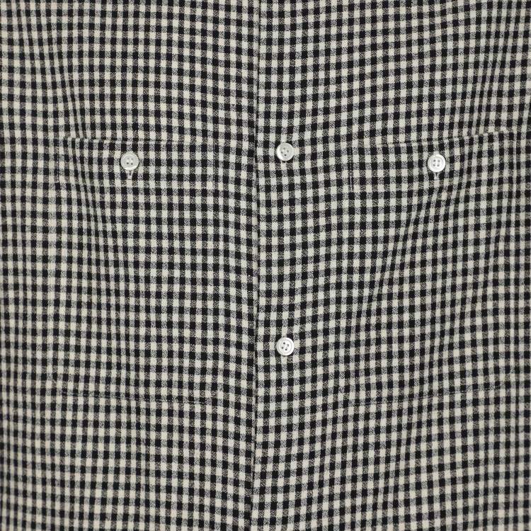 Pre Owned Loewe Black/White Checkered Cotton Button Front Shirt XXS