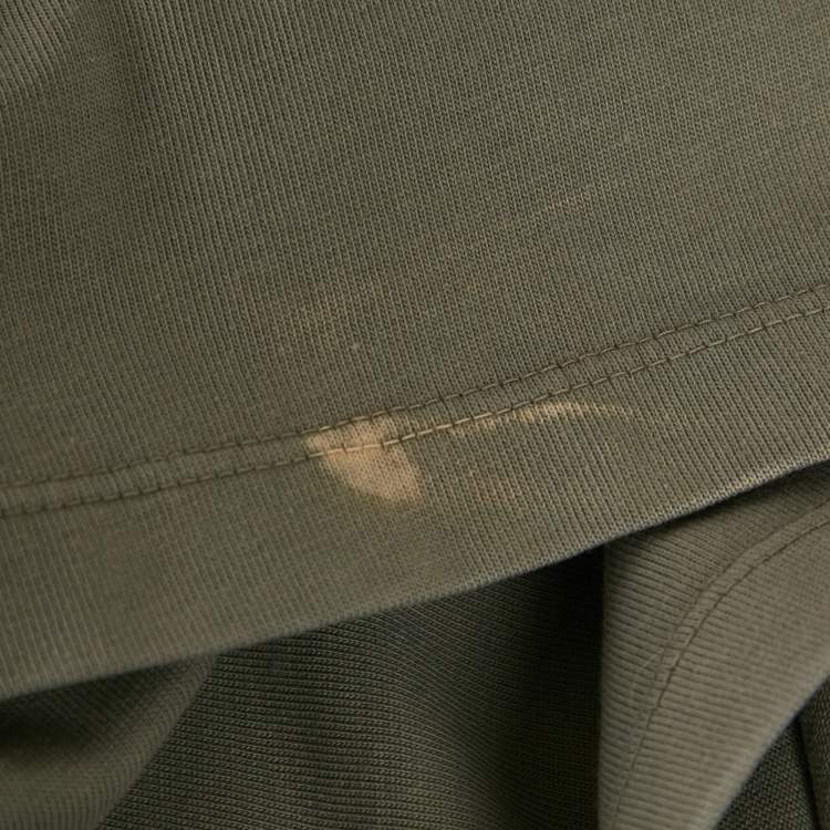 Pre Owned Loewe Grey Anagram Embroidered Jersey Crew Neck T-Shirt M