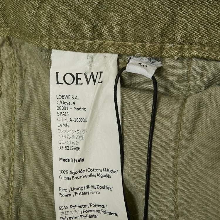 Pre Owned Loewe X Paula’s Ibiza Green Patch Work Jeans L Waist 30"