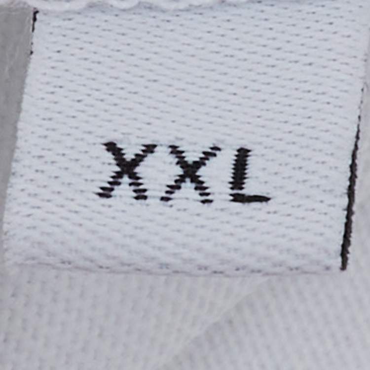 Pre Owned Loewe White Glitch Anagram Cotton Crew Neck T-Shirt XXL