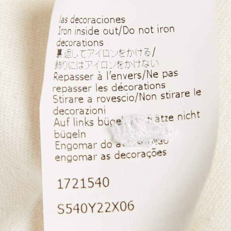 Pre Owned Loewe White Printed Cotton Knit Crew Neck T-Shirt XL