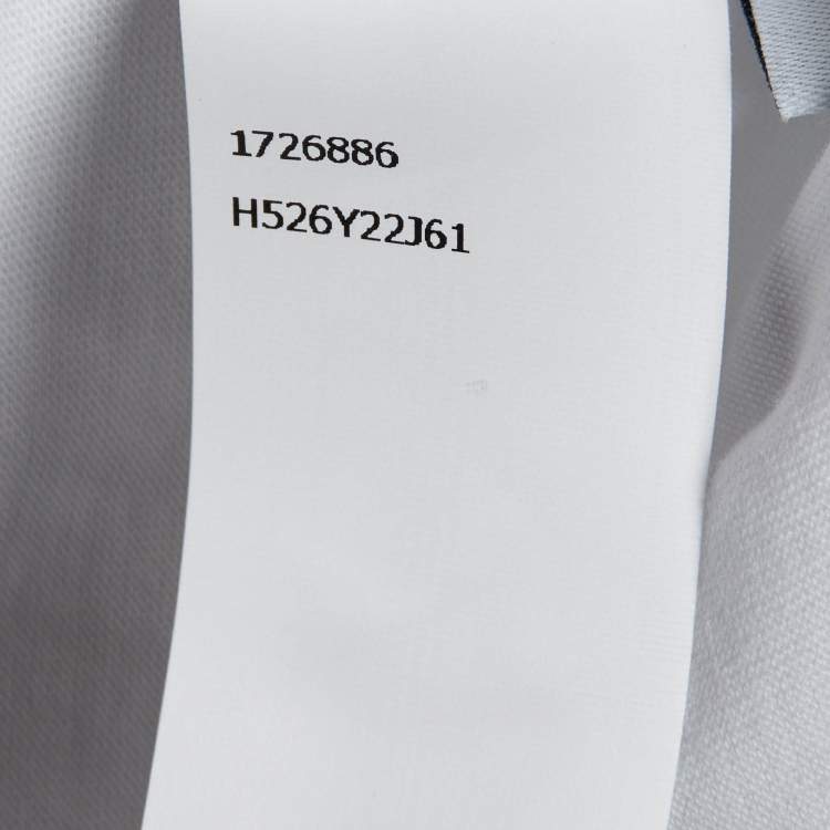 Pre Owned Loewe White Glitch Anagram Cotton Crew Neck T-Shirt L