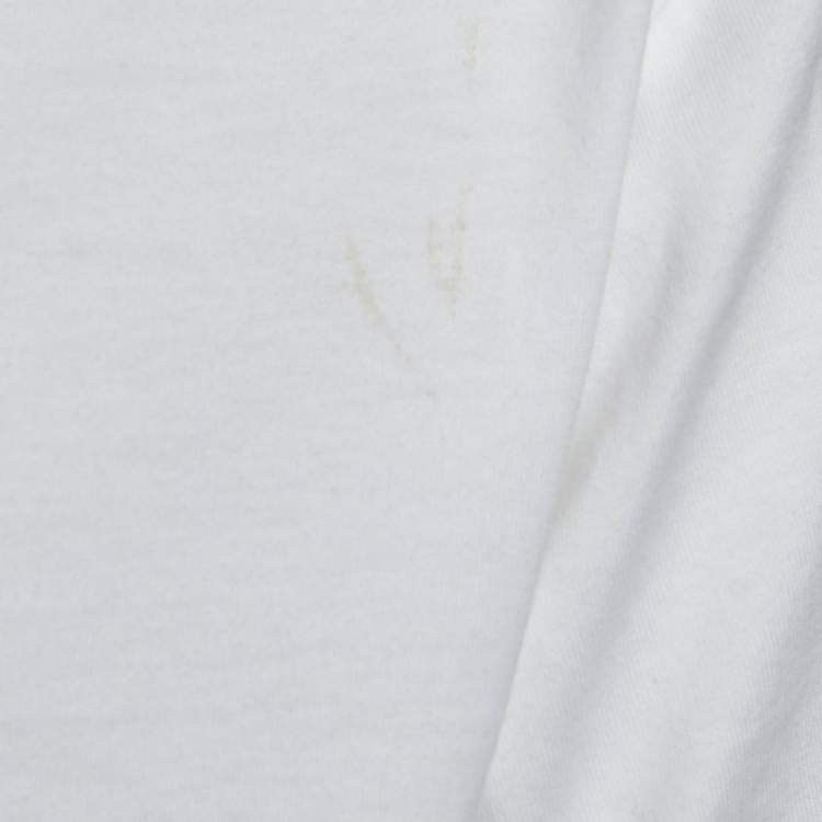 Pre Owned Loewe White Glitch Anagram Cotton Crew Neck T-Shirt L