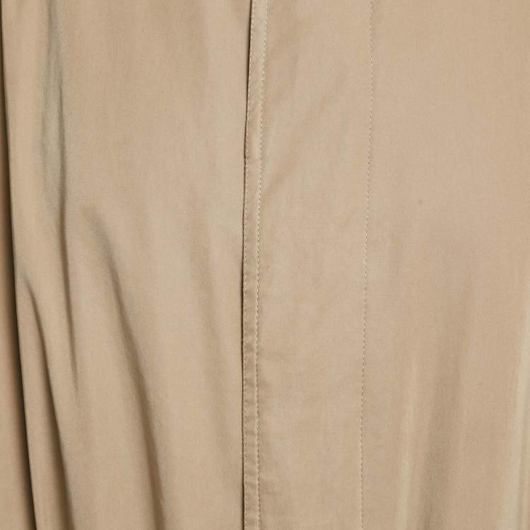 Pre Owned Loewe Vintage Beige Synthetic Long Belted Trench Coat XXL