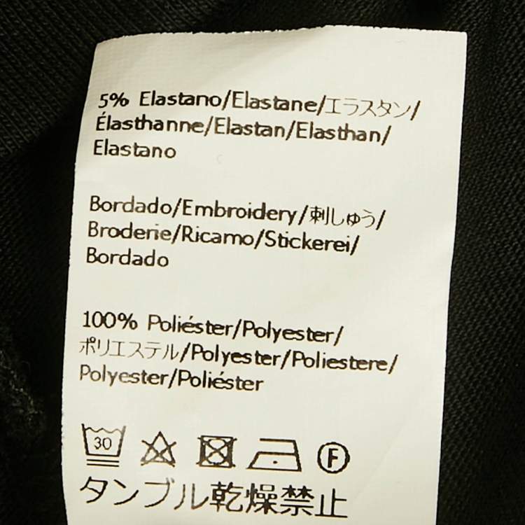 Pre Owned Loewe Black Anagram Embroidery Cotton Crew Neck T-Shirt XL