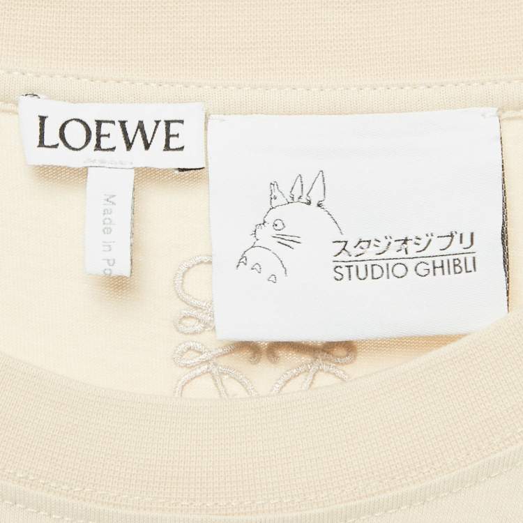 Pre Owned Loewe X Studio Ghibli Beige Printed Jersey T-Shirt M