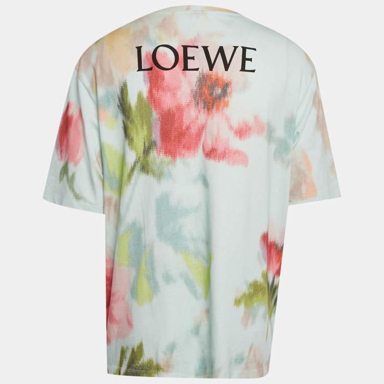 Pre Owned Loewe Multicolor Floral Print Cotton Oversize T-Shirt L